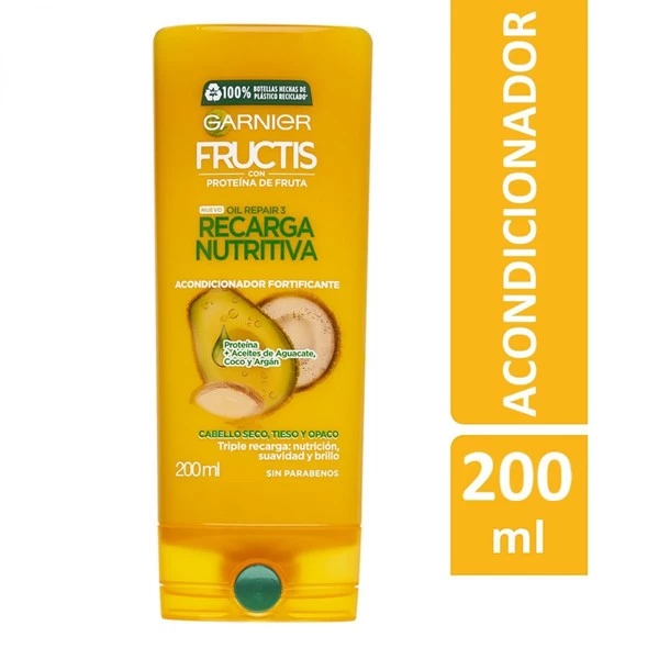 Fructis Acondicionador Recargan Utritiva 200 ml