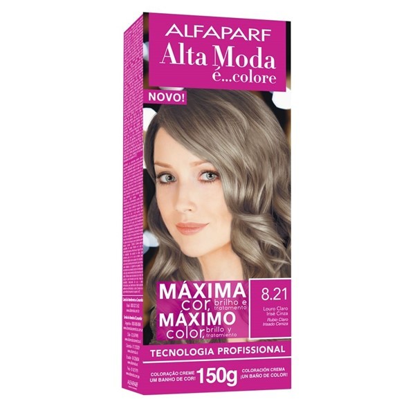 Alfaparf Alta Moda Kit de Coloración 8.21 Rubio Claro Irisado Ceniza 8.21 Rubio Claro Dorado Ceniza #1