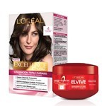 Loreal Paris Combo Tintura Excellence Tono 4 Castaño + Crema Tratamiento Elvive Color-Vive #1