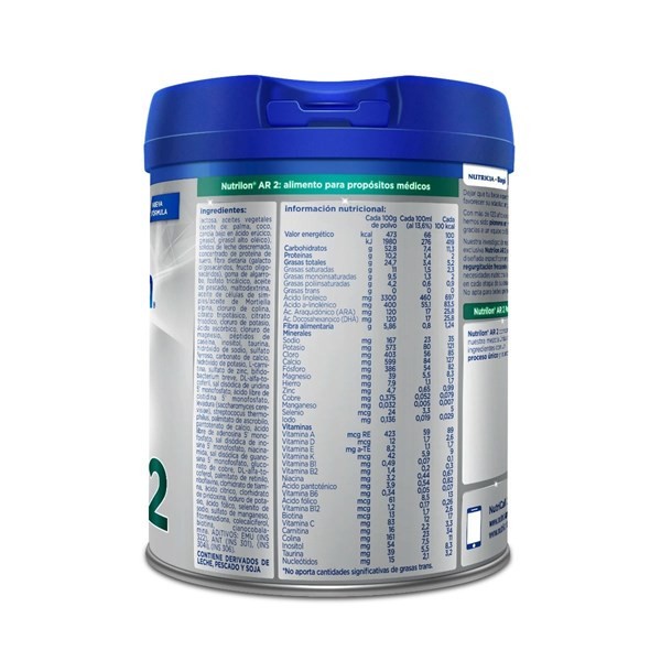 Nutrilon Fórmula Láctea Ar 2 lata 800 gr alt