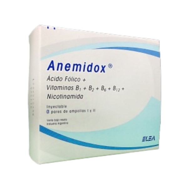 Elea Anemidox Vit.B Complejo + Asoc.X 2 ml x 6 Ampolla #1