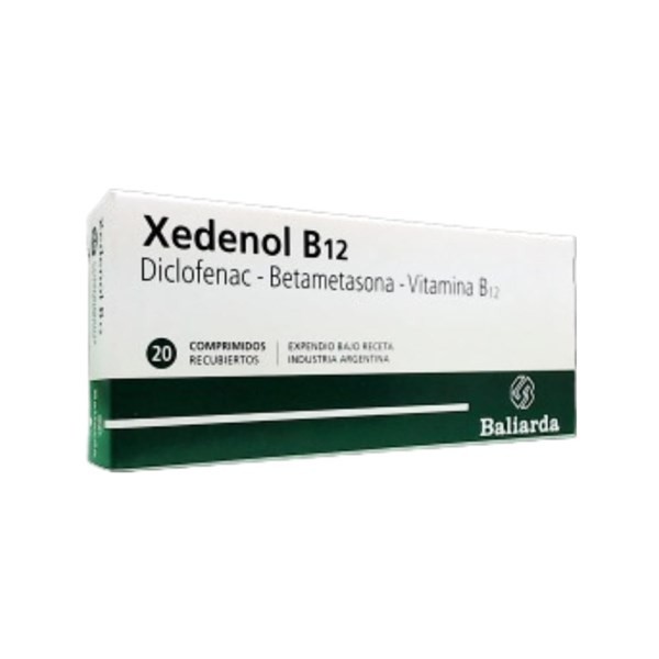 Baliarda Xedenol B12 Diclofenac + Vit B12 + Asoc x 20 Comp Recubiertos #1