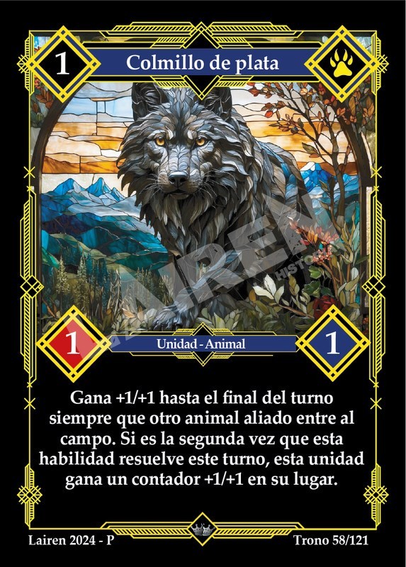 058 Colmillo De Plata Precon Animal/Insecto - Coste 1