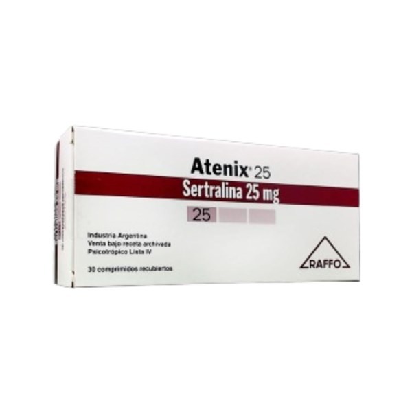 Raffo Atenix 25 Mg Sertralina x 30 Comp Ranurados #1