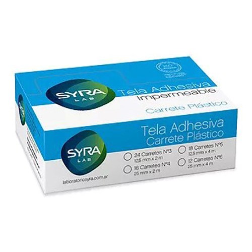 Tela Ad. 2.50 cm x 4.00 m O.Zinc Carrete - Syra