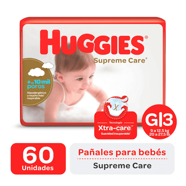 Huggies Pañales Supreme Care g (60 Unidades) #1