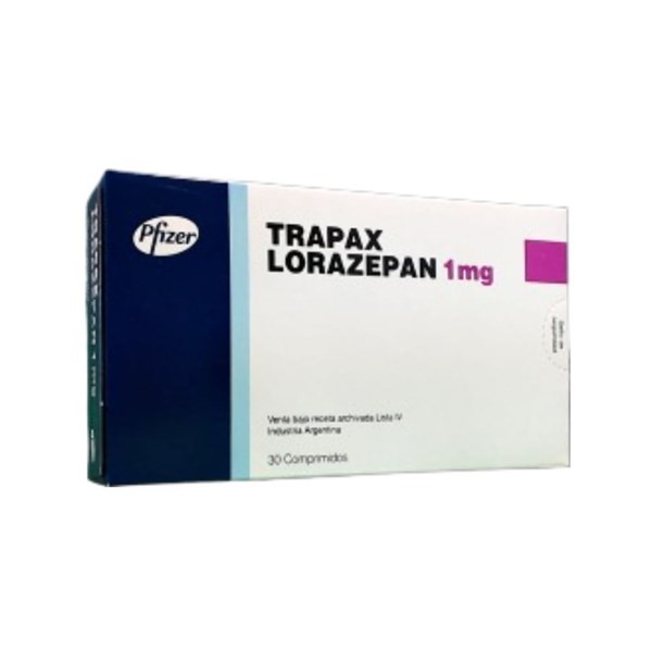 Pfizer Trapax Lorazepam 1 Mg x 30 Comp #1