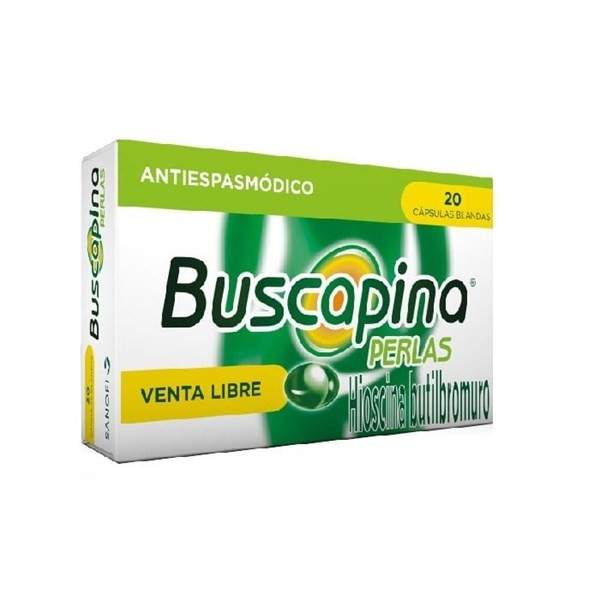 Buscapina Perlas | 20 cápsulas blancas | Hioscina #1