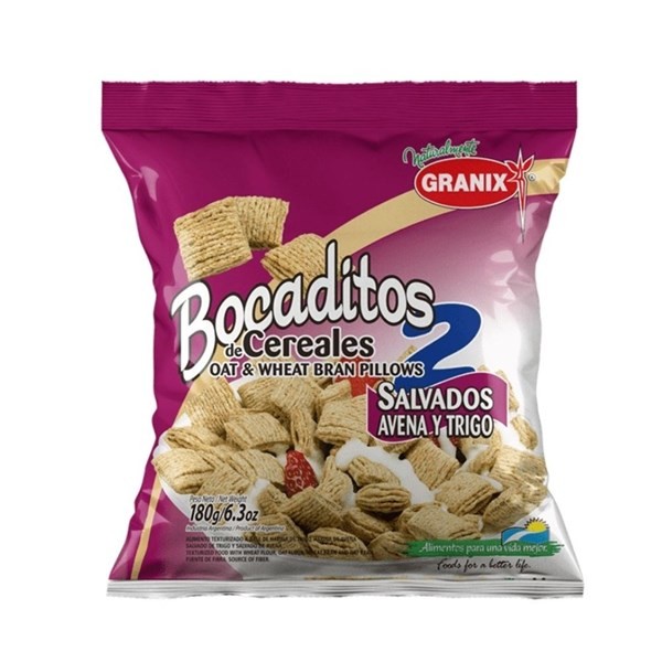 Bocaditos De Cereal 2 Salvados Granix 180 Gr #1
