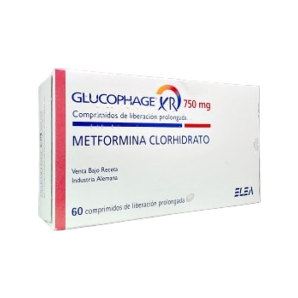 Elea Glucophage Xr Metformina 750 Mg x 60 Comp de Liberación Prolongada #1