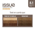 Issue Kit Tintura en Crema Keratin Color 8.1 Rubio Claro Ceniza #7