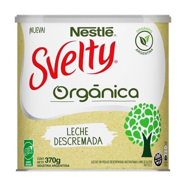 Leche en Polvo Descremada Nestlé Svelty Orgánica x 370 g