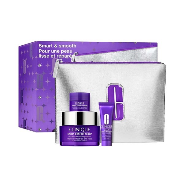 Clinique Smart And Smooth: Crema antiarrugas, Serum corrector + Crema correctora de arrugas 