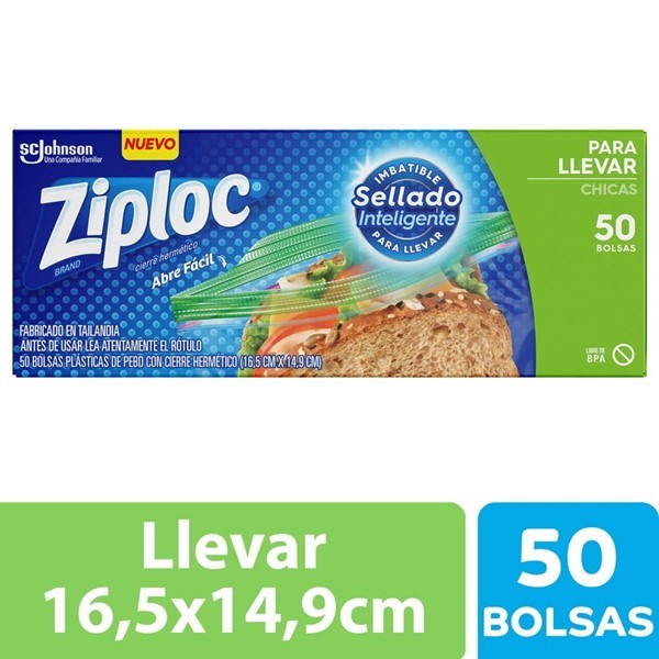 Bolsas Herméticas Ziploc Para Llevar Chica 50un #1