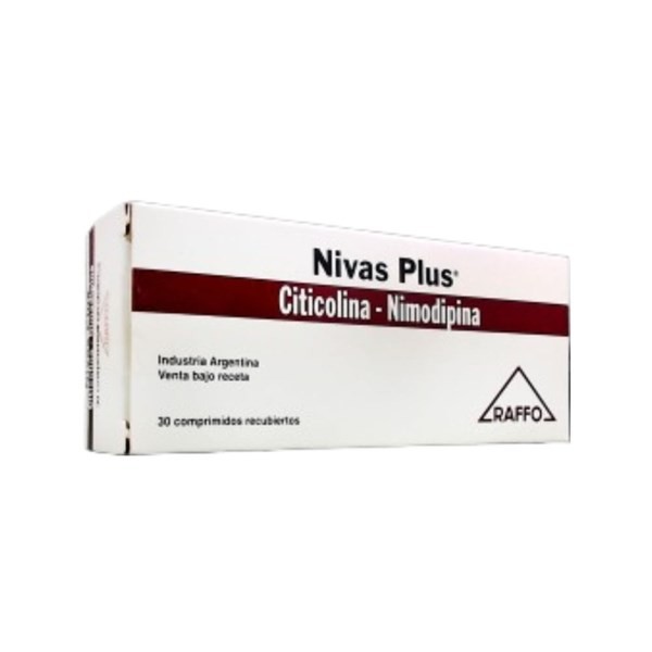 Raffo Nivas Plus Nimodipina + Citicolina x 30 Comp Recubiertos #1