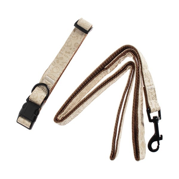 Simplicity Collar Con Correa Mascota Simplicty Pet Talle m Blanco alt