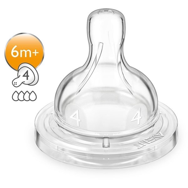 Avent Tetinas Anticolic Fluir Rapido 6 (m+) Scf634/27 (2 Unidades) alt