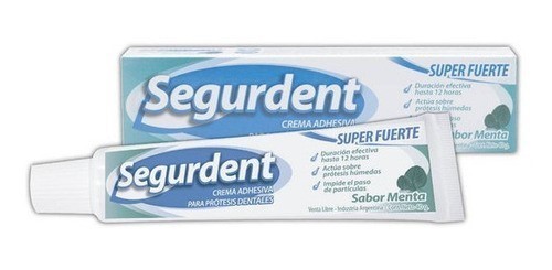 Crema Adhesiva Para Prótesis Dentales Segurdent Menta X 40g #1