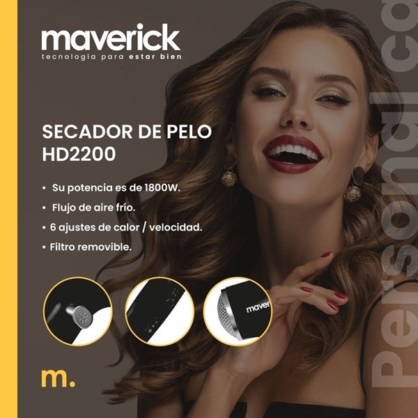 Maverick Secador Frio Calor 2200W Hd2200 alt
