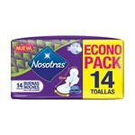 Toallitas Higiénicas Nosotras Buenas Noches Tela x 14 unid #1