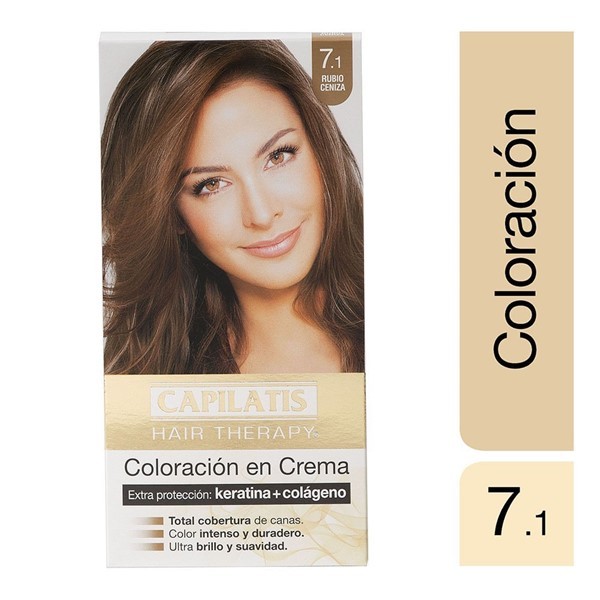 Capilatis Kit Coloración en Crema Rubio Ceniza N°7.1 #1