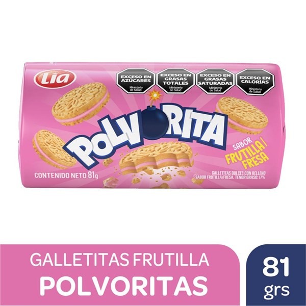 Galletitas Polvorita Vainilla Rellenas Frutilla 81 G. #1