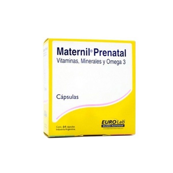 Maternil Suplemento Dietario Prenatal 64 cápsulas alt