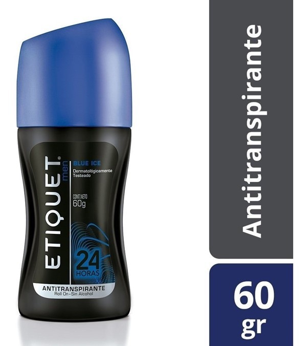 Etiquet Rollon Blue Ice 24 Horas de Proteccion For Men 60 gr