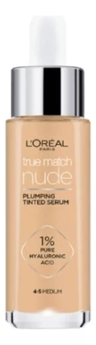 Base L'oréal Paris True Match Nude Tinted Sérum N°4-5 Medium 30 Ml #1