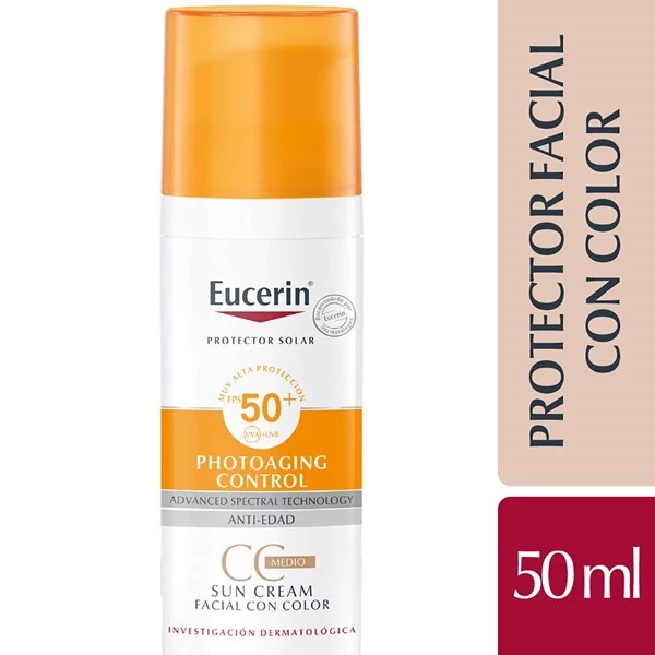 Eucerin Protector Solar Facial en Crema Sun cc Cream Tono Medio Fps 50 50 ml