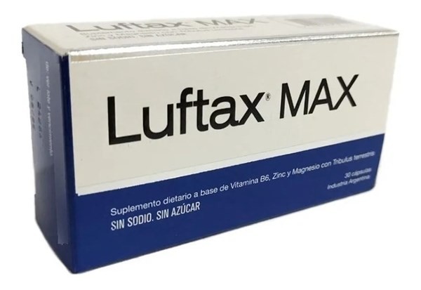 Luftax Max Suplemento Vitamina B6 Zinc Magnesio 30 cápsulas Sin Sabor #1