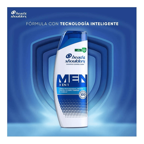 Shampoo 3 en 1 Head & Shoulders Men Contra La Caspa 650 ml alt