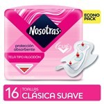 Nosotras Toalla Femeninaclásica Tela Tipo Algodón (16 Unidades) #1