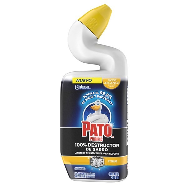Limpiador Desinfectante Para Inodoro Pato Purific 100destructor De Sarro Citrus 500ml alt