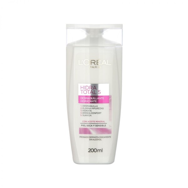 Leche Limpieza Piel Seca Sensible Hidra Total 5 |L´Oréal Paris |x 200 ml alt