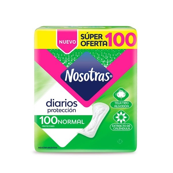 Protector Diario Nosotras Normal Con Caléndula x 100 un