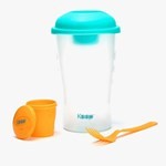 Ensaladera 700ml Vaso Tapa Tenedor Keep #5