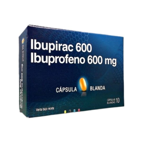 Pfizer Ibupirac Ibuprofeno 600 x 10 Cáps Blandas