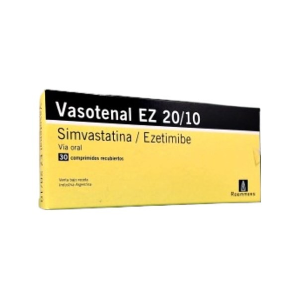 Roemmers Vasotenal Ez Ezetimibe + Simvastatin 20 / 10 Mg x 30 Comp #1