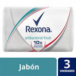 JABÓN EN BARRA REXONA ANTIBACTERIAL FRESH 90 GR (3 UNIDADES) #2