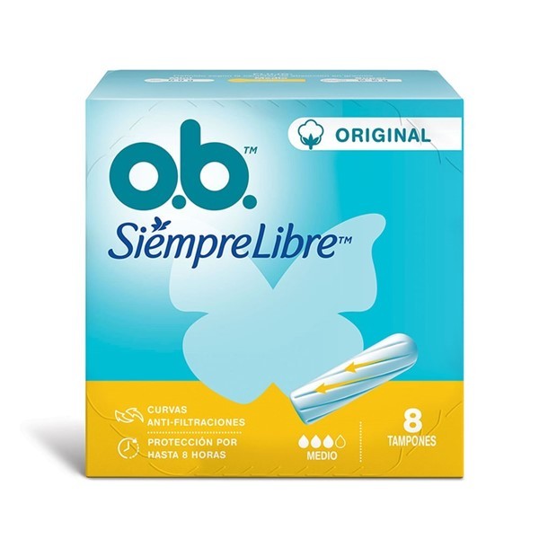 Tampones Originales Canal Curvo Medio (8 Unidades) #1