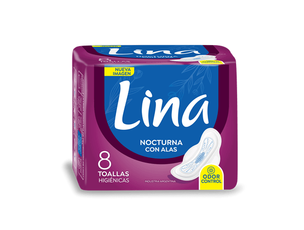 Toalla Femeninas Lina Nocturna Con Alas - 8 Unidades #1