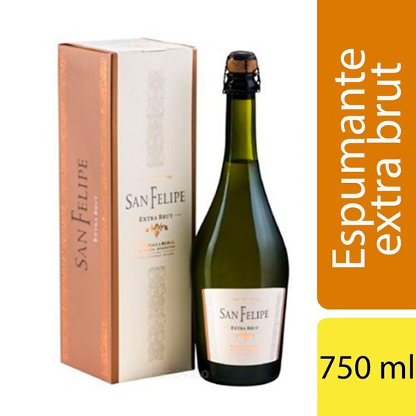 Estuche Vino San Felipe Espumante Extrabrut 750 Cc. #1
