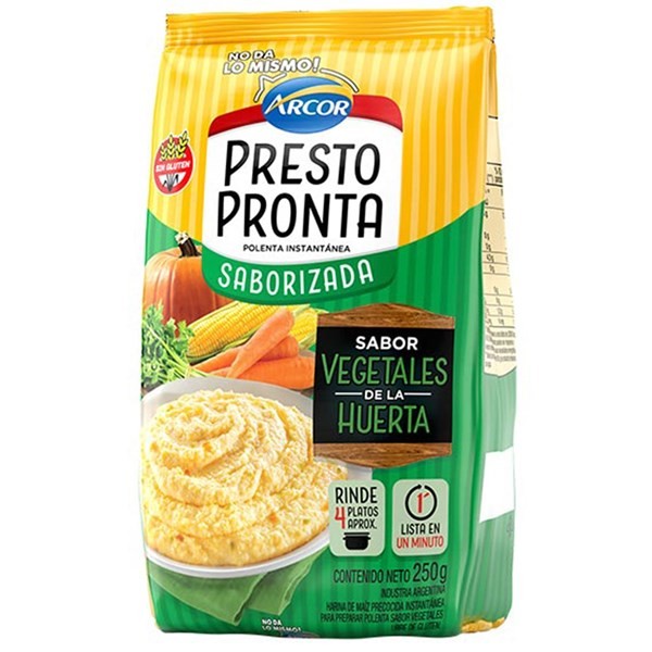 Polenta Presto Pronta Vegetales 250 Grs #1