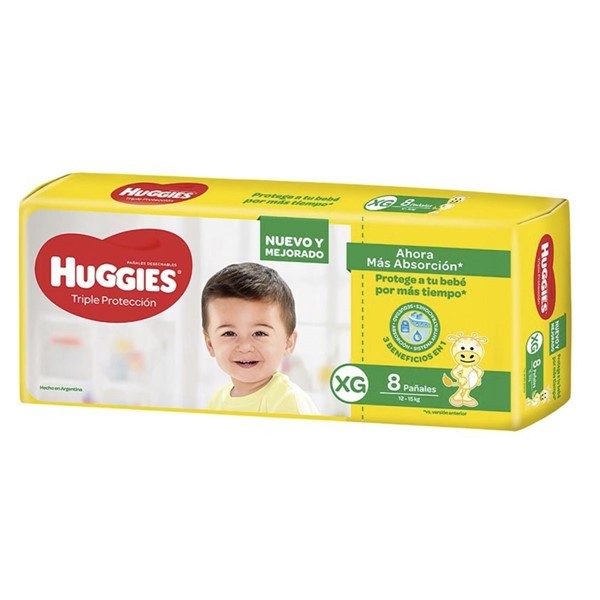 Huggies Pañales Triple Protección Pack (8 Unidades) Xg alt