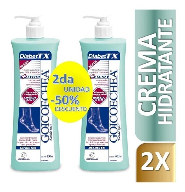 Goicoechea Crema Corporal Diabetex (Promo 2Da Unid 50%Off) 400 ml
