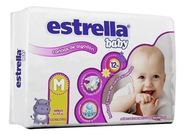 Estrella Pañal M de 6 kg a 9,5 kg x 9 Uni alt