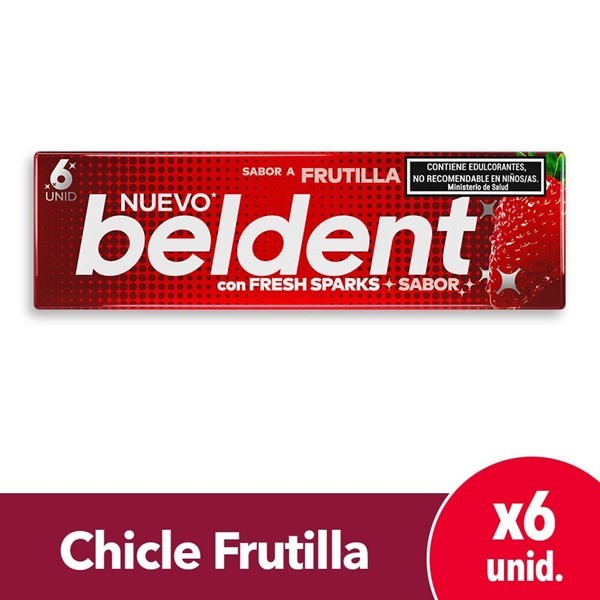 Chicle Beldent Sabor Frutilla 20 g. #1