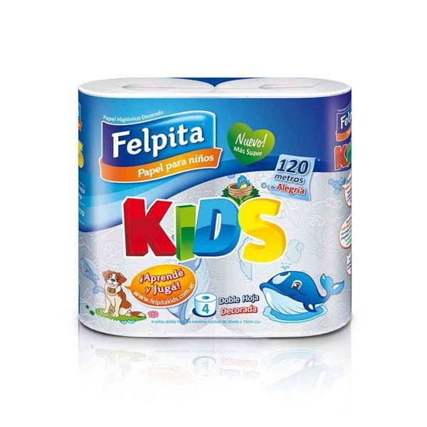 Papel Higienico Felpita Kids Doble 4x30 alt