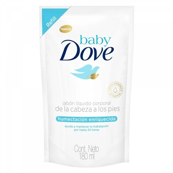 Dove Jabón Líquido Baby Humectación Enriquecida Refill 180 ml alt